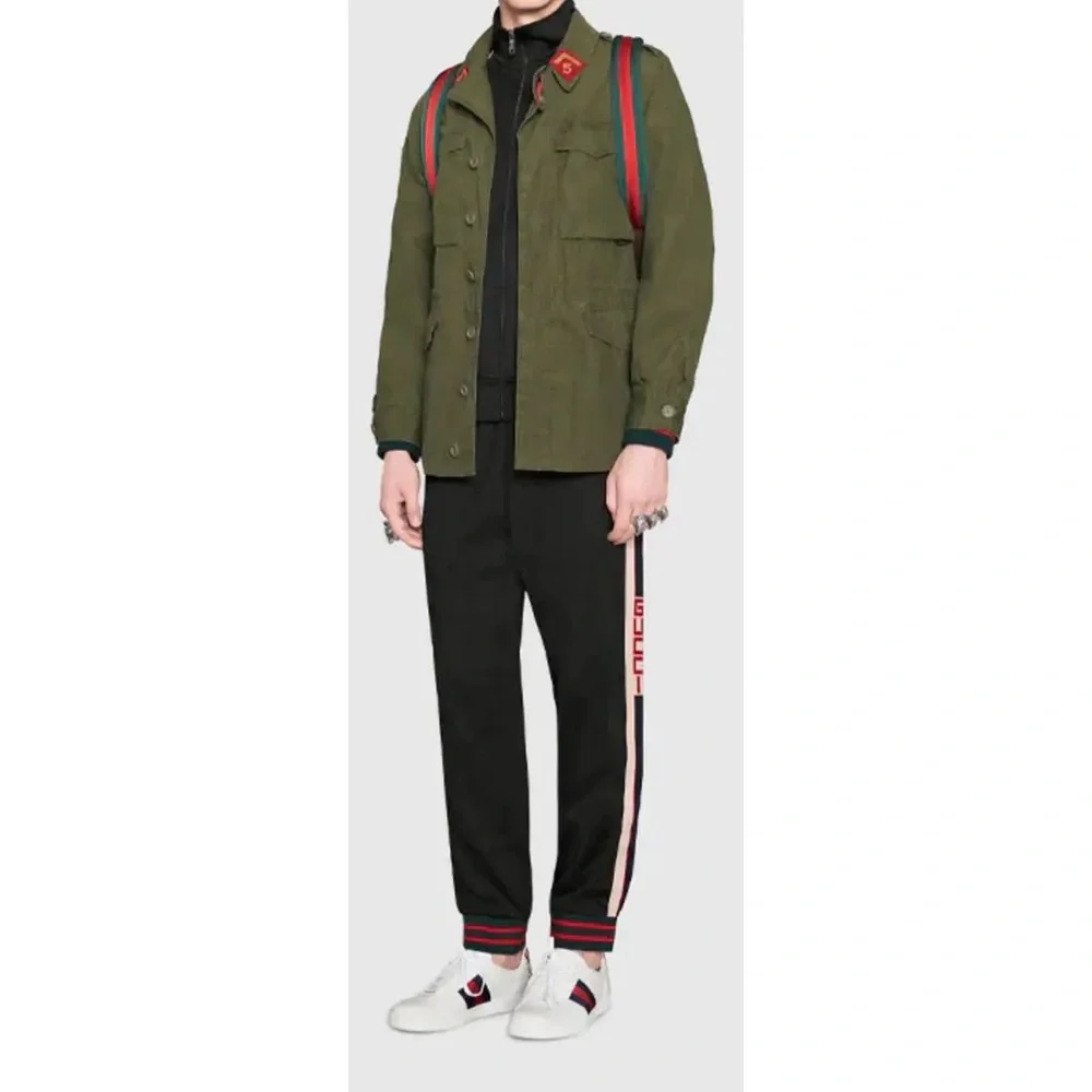 Gucci gucci side logo knit casual pants